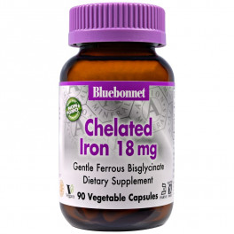 Bluebonnet Nutrition Chelated Iron 18 мг 90 капс